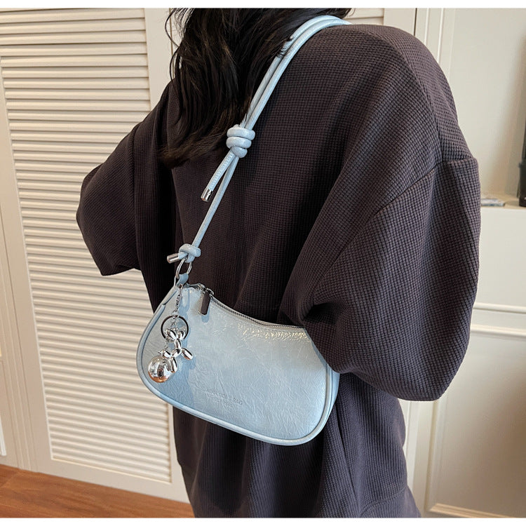 Trendy Popular Niche Underarm Bag. Stylish Versatile Crossbody Bag Super Popular Solid Color Shoulder Bag