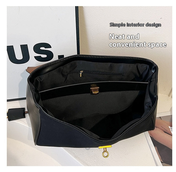 Large Capacity Commuting Bag Trendy Versatile Matte Retro Casual Single Shoulder Crossbody Tote Bag