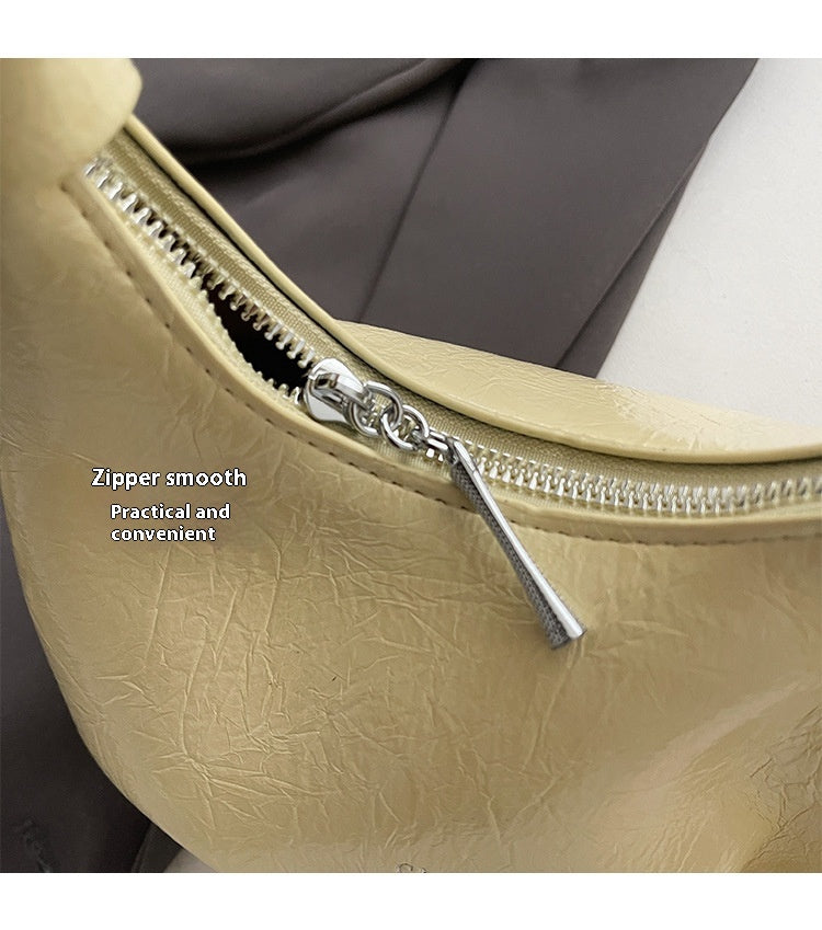 High-end Pleated Handbag Small Square Bag Versatile Stylish Chain Commuter Shoulder Crossbody Bag