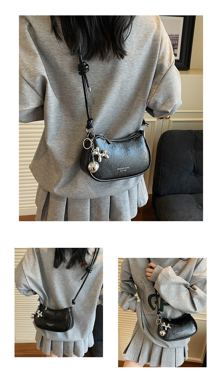 Trendy Popular Niche Underarm Bag. Stylish Versatile Crossbody Bag Super Popular Solid Color Shoulder Bag