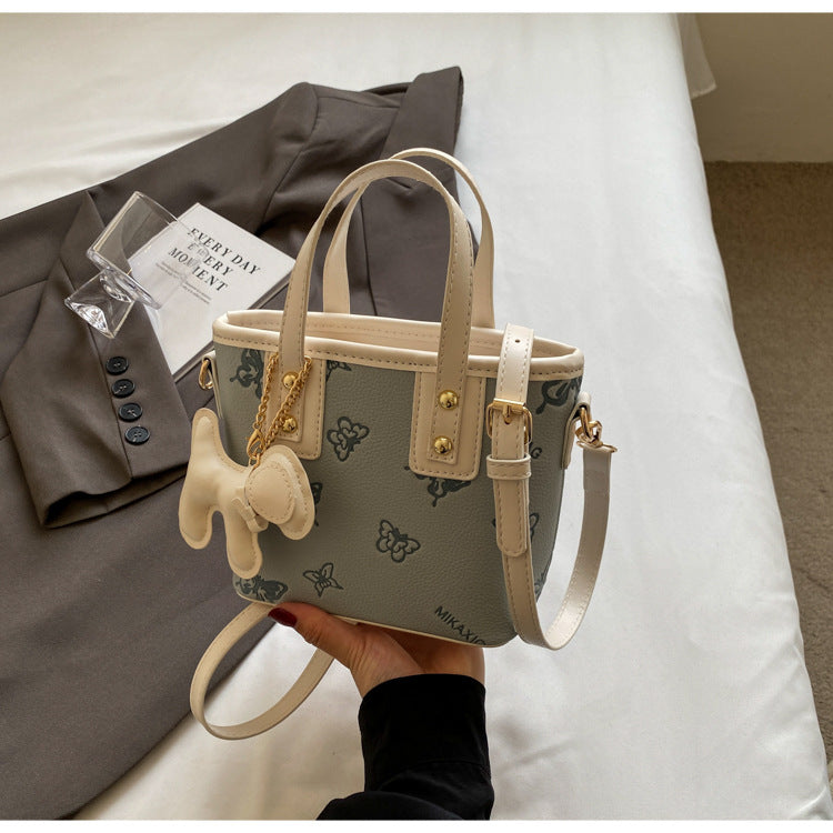 French Niche Fashion Handbag High-Quality Texture Crossbody Bag Casual Versatile Bucket Bag