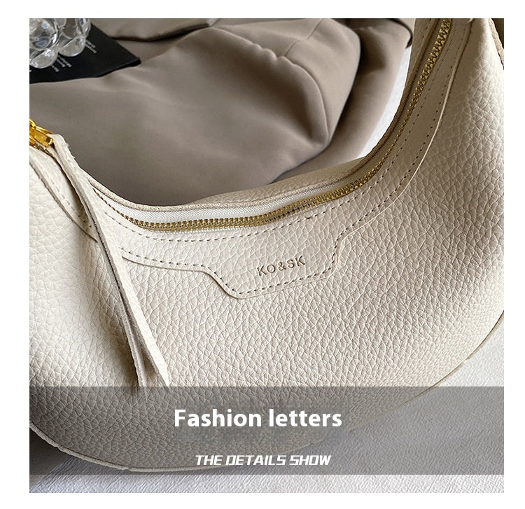 Unique Handbag Versatile Shoulder Crossbody Underarm Bag Casual Fashion Crescent Bag
