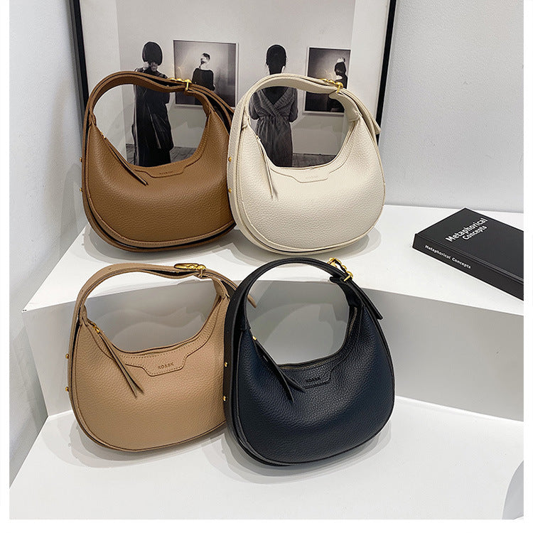 Unique Handbag Versatile Shoulder Crossbody Underarm Bag Casual Fashion Crescent Bag