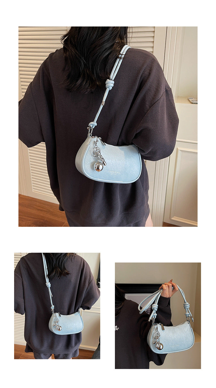 Trendy Popular Niche Underarm Bag. Stylish Versatile Crossbody Bag Super Popular Solid Color Shoulder Bag