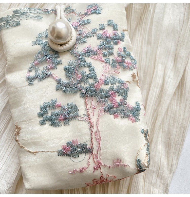 New Chinese Style Embroidered Phone Bag, Fashionable Versatile Casual Shoulder Crossbody Bag