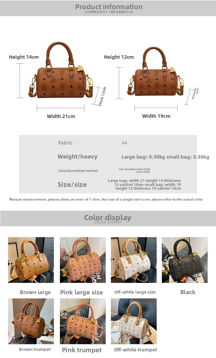 A high-end, niche and light luxury bag. Fashionable and retro single-shoulder crossbody bag, stylish hand-held Boston