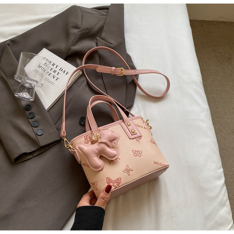 French Niche Fashion Handbag High-Quality Texture Crossbody Bag Casual Versatile Bucket Bag