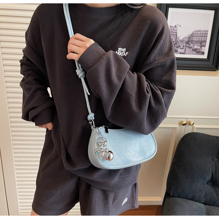 Trendy Popular Niche Underarm Bag. Stylish Versatile Crossbody Bag Super Popular Solid Color Shoulder Bag