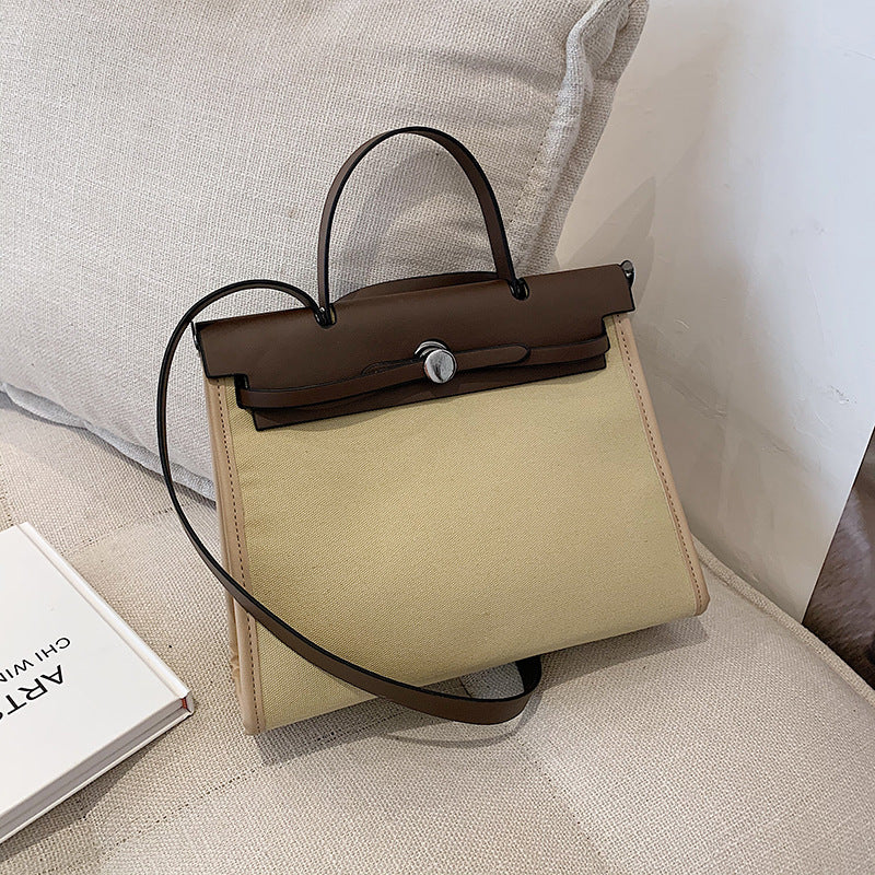 Fashion Tote Bag New Canvas Women's Bag Retro Briefcase Handbag Shoulder Crossbody Bag