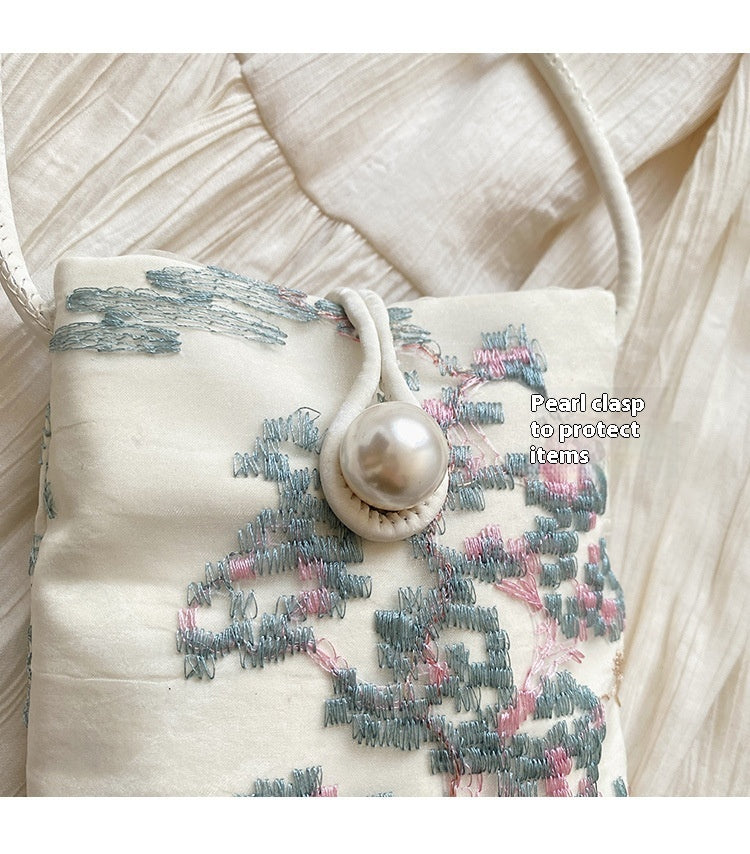 New Chinese Style Embroidered Phone Bag, Fashionable Versatile Casual Shoulder Crossbody Bag