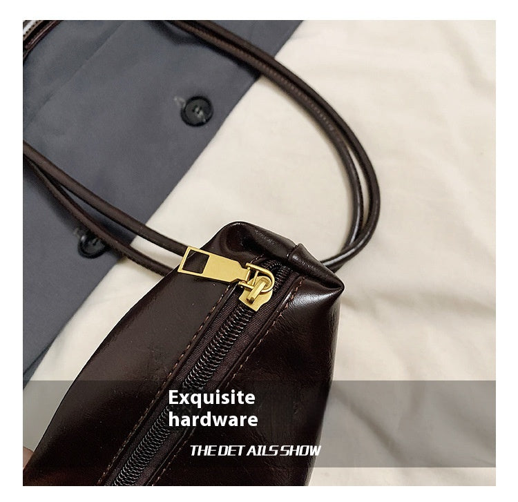 Simple High-Quality Texture Large Capacity Tote Bag Casual Versatile Handheld Shoulder Underarm Bag