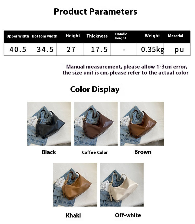 Korean Retro Bag New Fashion Trendy Single Shoulder Bag Versatile Elegant Crossbody Underarm Bag