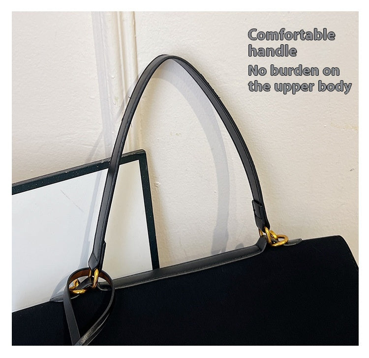 Large Capacity Commuting Bag Trendy Versatile Matte Retro Casual Single Shoulder Crossbody Tote Bag