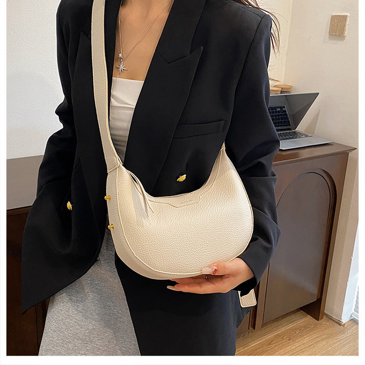 Unique Handbag Versatile Shoulder Crossbody Underarm Bag Casual Fashion Crescent Bag