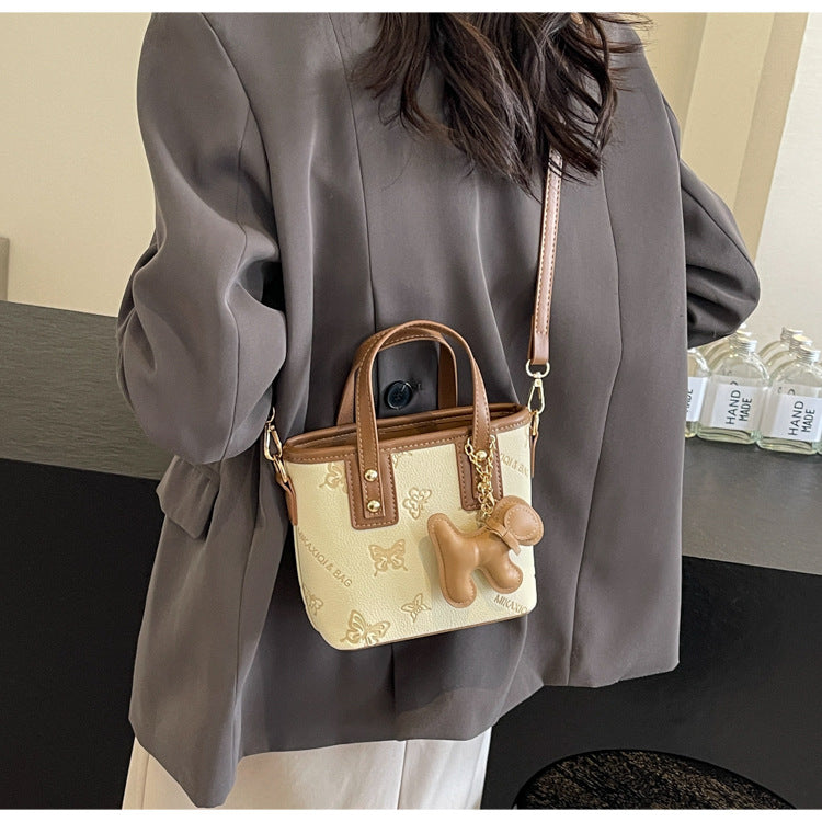 French Niche Fashion Handbag High-Quality Texture Crossbody Bag Casual Versatile Bucket Bag