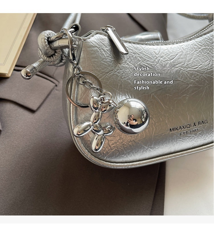 Trendy Popular Niche Underarm Bag. Stylish Versatile Crossbody Bag Super Popular Solid Color Shoulder Bag