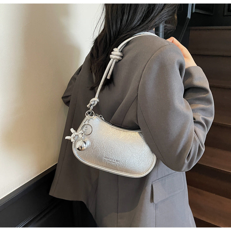 Trendy Popular Niche Underarm Bag. Stylish Versatile Crossbody Bag Super Popular Solid Color Shoulder Bag