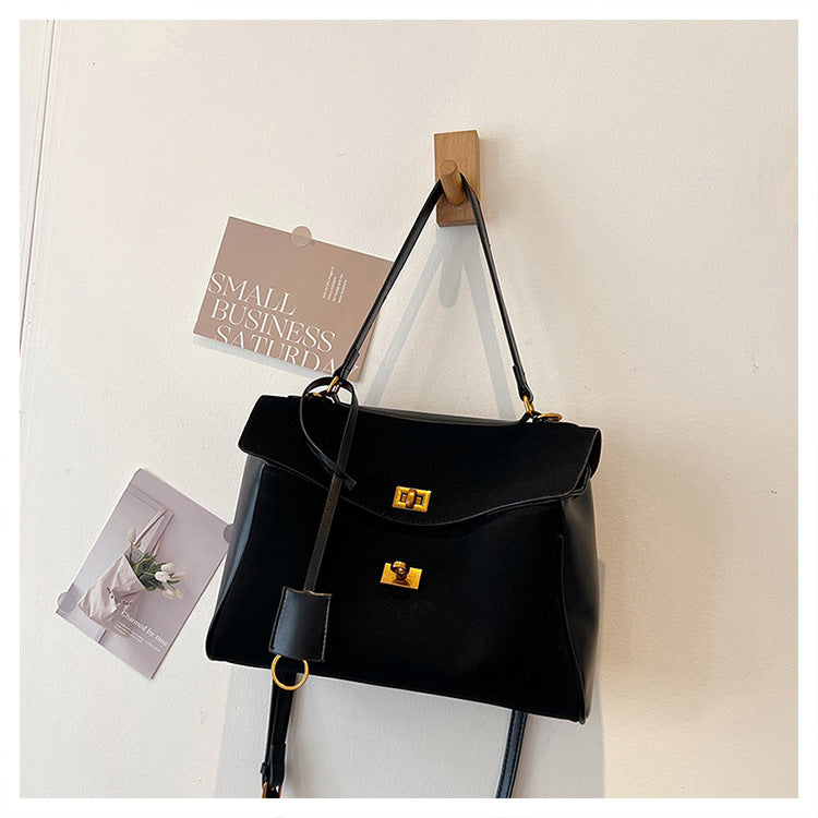 Large Capacity Commuting Bag Trendy Versatile Matte Retro Casual Single Shoulder Crossbody Tote Bag