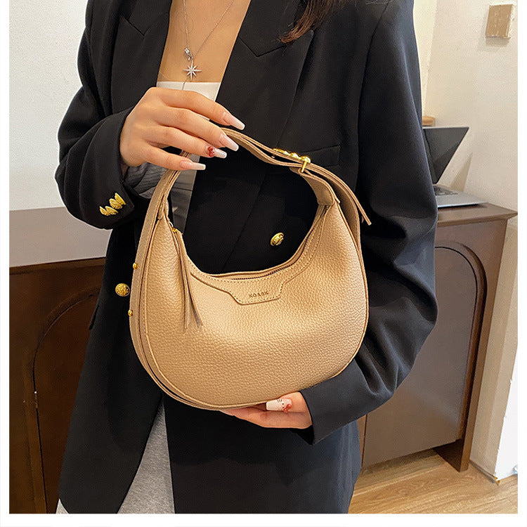 Unique Handbag Versatile Shoulder Crossbody Underarm Bag Casual Fashion Crescent Bag