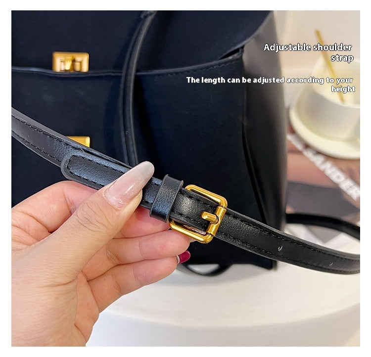 Large Capacity Commuting Bag Trendy Versatile Matte Retro Casual Single Shoulder Crossbody Tote Bag