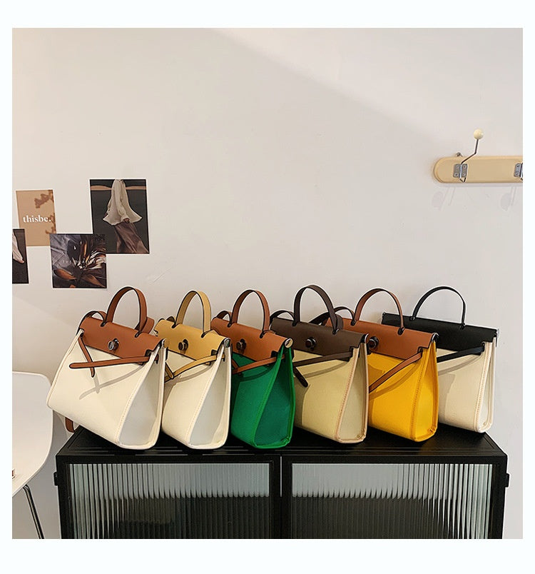 Fashion Tote Bag New Canvas Women's Bag Retro Briefcase Handbag Shoulder Crossbody Bag