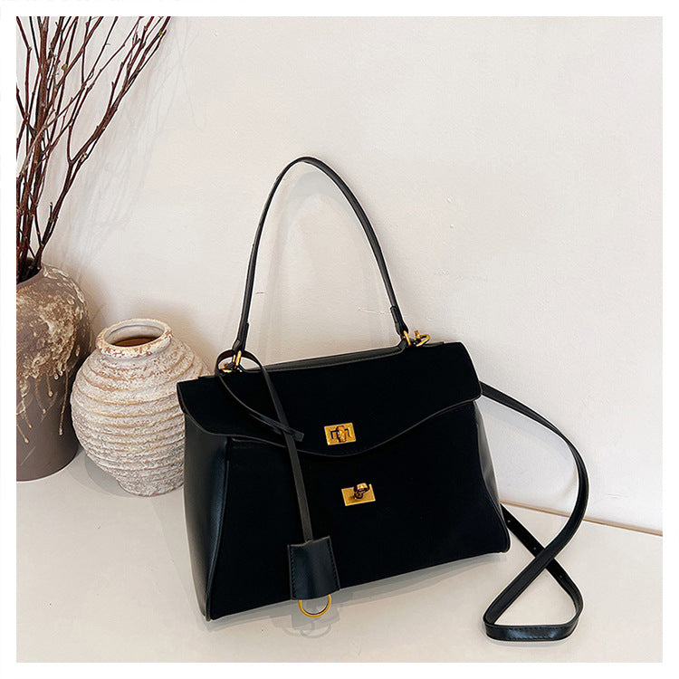 Large Capacity Commuting Bag Trendy Versatile Matte Retro Casual Single Shoulder Crossbody Tote Bag