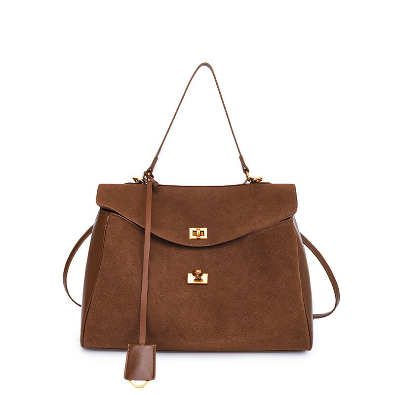 Large Capacity Commuting Bag Trendy Versatile Matte Retro Casual Single Shoulder Crossbody Tote Bag