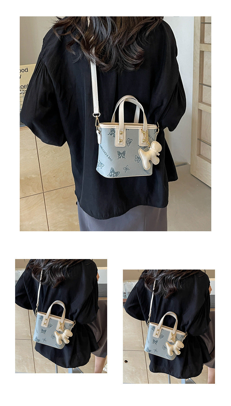 French Niche Fashion Handbag High-Quality Texture Crossbody Bag Casual Versatile Bucket Bag