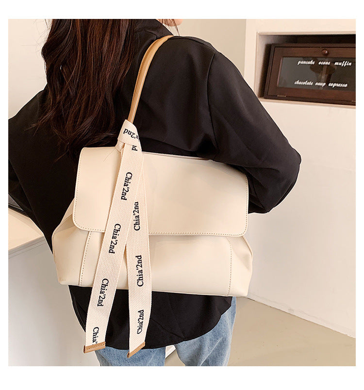 Fashion Bag Large Capacity Solid Color Textured Handbag New Stylish Crossbody Tote Bag