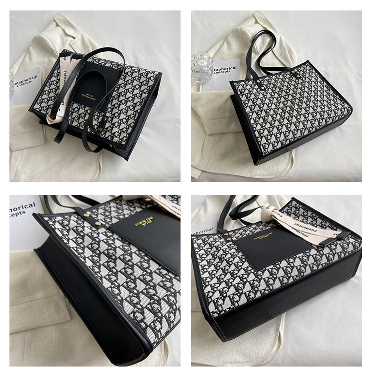 New Versatile Commuter Shoulder Bag Fashionable High-Quality Texture Retro Handbag Tote Bag