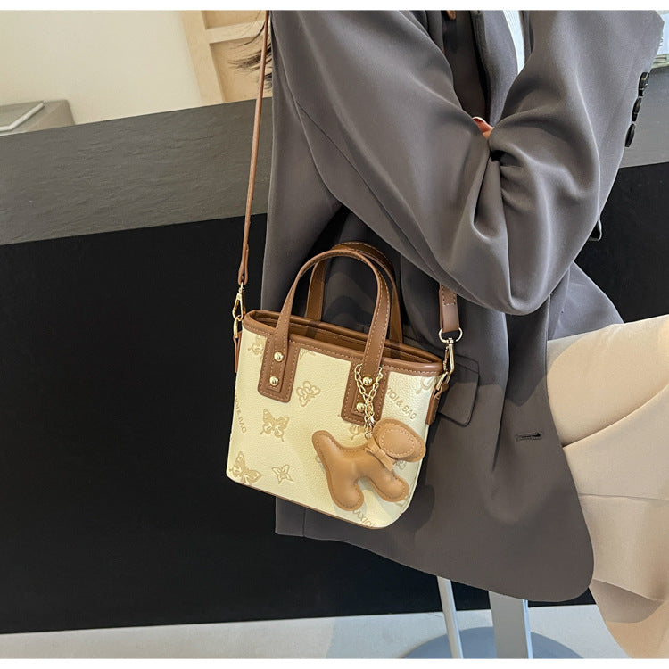 French Niche Fashion Handbag High-Quality Texture Crossbody Bag Casual Versatile Bucket Bag