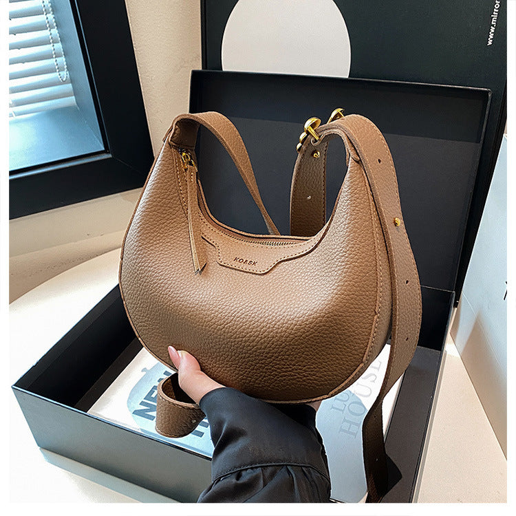 Unique Handbag Versatile Shoulder Crossbody Underarm Bag Casual Fashion Crescent Bag