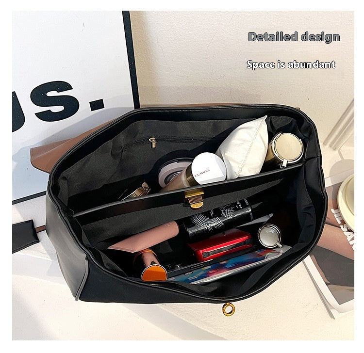 Large Capacity Commuting Bag Trendy Versatile Matte Retro Casual Single Shoulder Crossbody Tote Bag