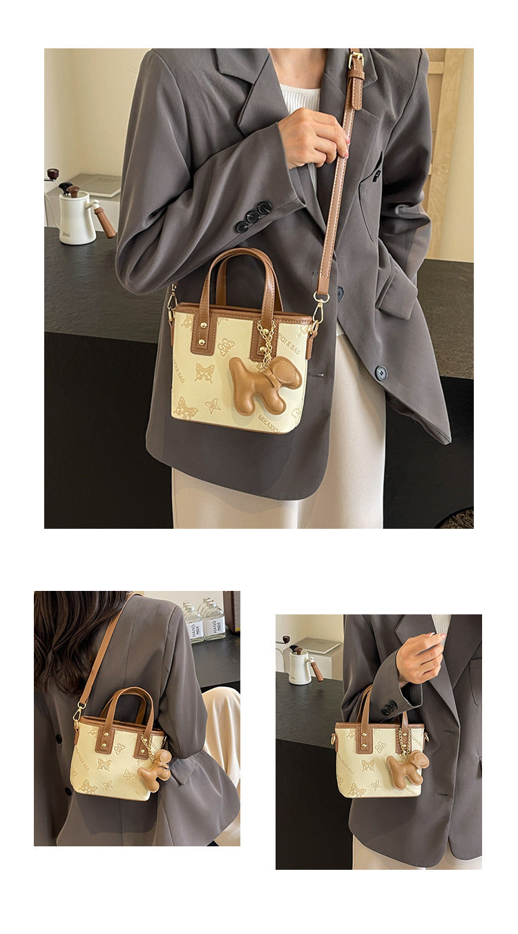 French Niche Fashion Handbag High-Quality Texture Crossbody Bag Casual Versatile Bucket Bag