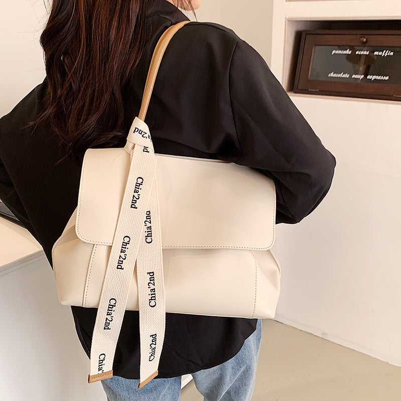 Fashion Bag Large Capacity Solid Color Textured Handbag New Stylish Crossbody Tote Bag