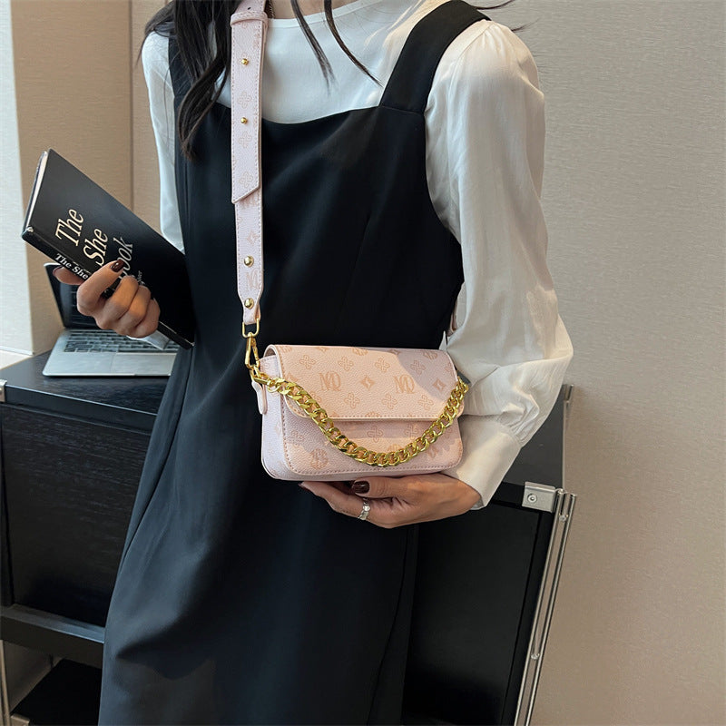 Trendy Fashion Texture Bag Niche Versatile Chain Crossbody Bag Single Shoulder Small Square Bag