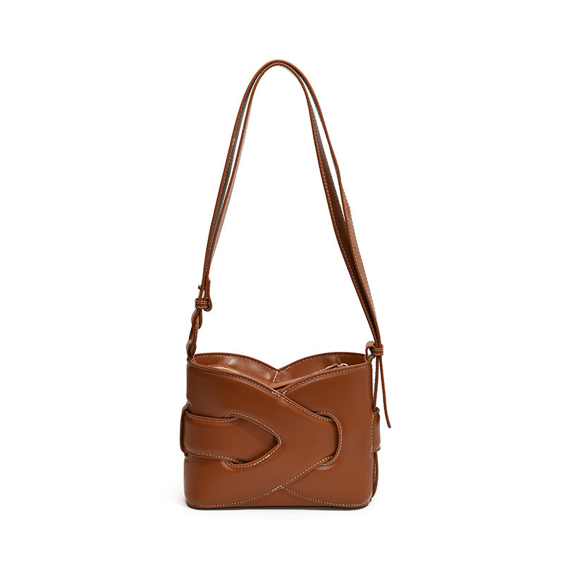 New Fashion Trendy Versatile Crossbody Bag Exquisite Casual Shoulder Bucket Bag