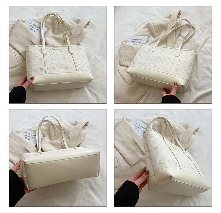 Large Capacity Commuter Bag. Fashionable Single Shoulder Underarm Bag. Casual Tote Bag