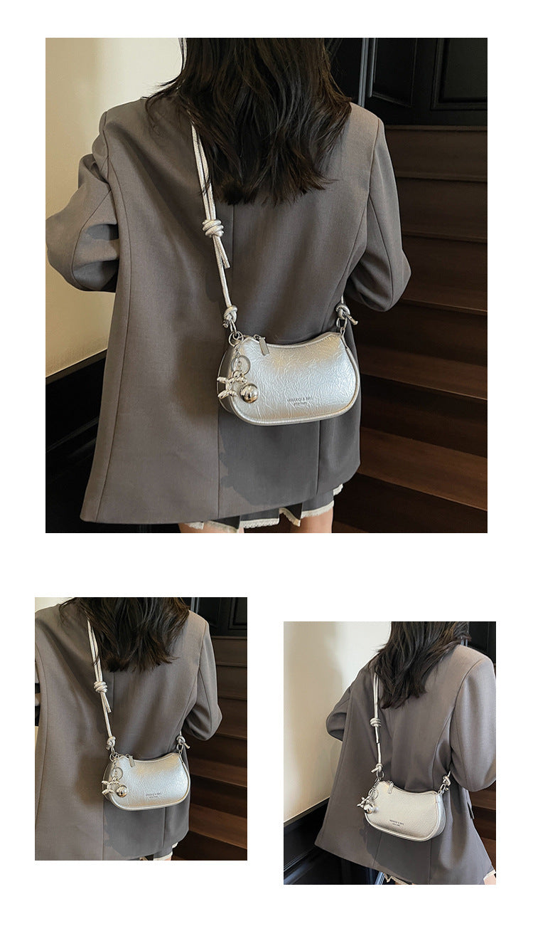 Trendy Popular Niche Underarm Bag. Stylish Versatile Crossbody Bag Super Popular Solid Color Shoulder Bag