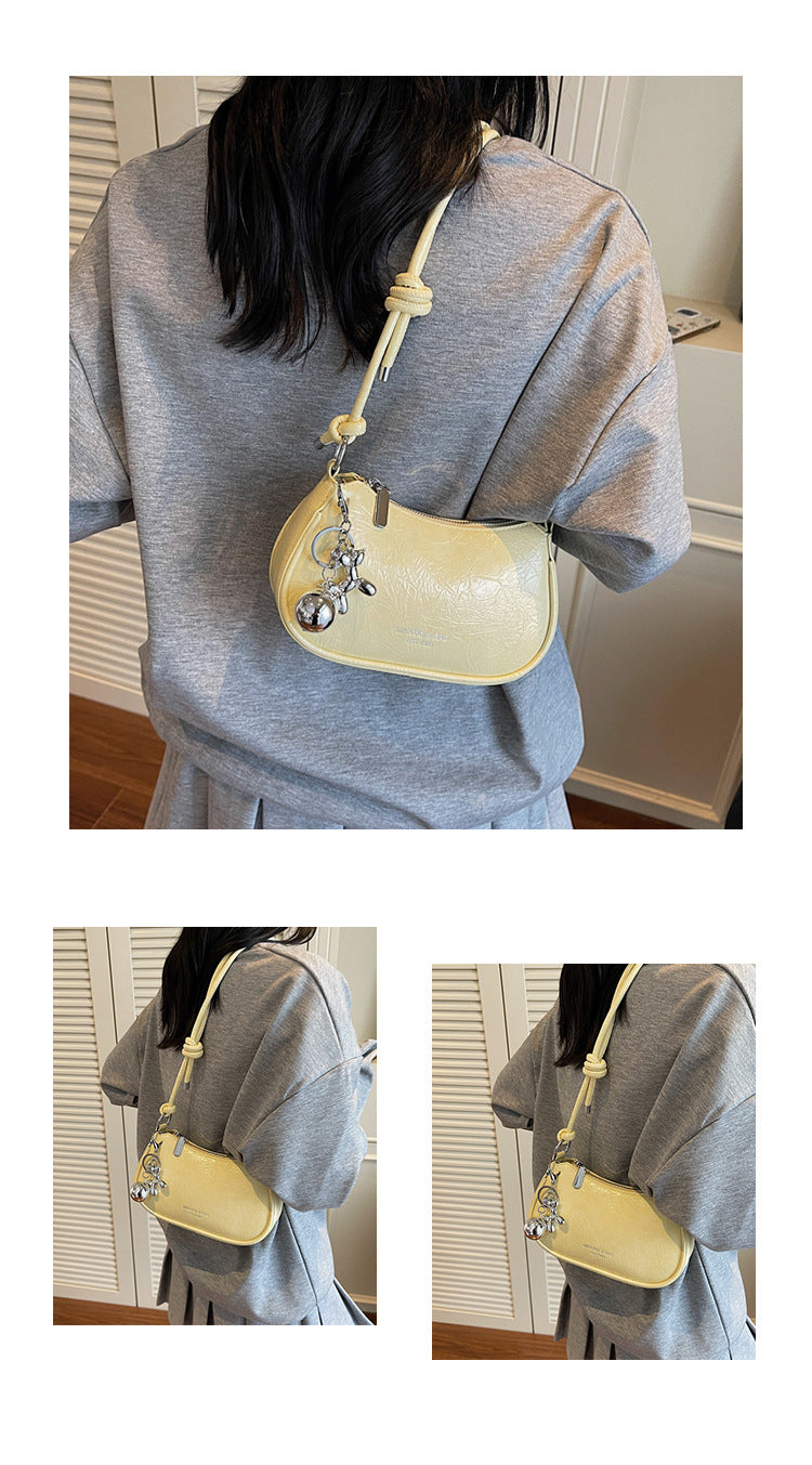 Trendy Popular Niche Underarm Bag. Stylish Versatile Crossbody Bag Super Popular Solid Color Shoulder Bag