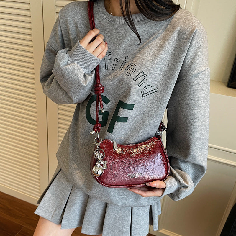 Trendy Popular Niche Underarm Bag. Stylish Versatile Crossbody Bag Super Popular Solid Color Shoulder Bag