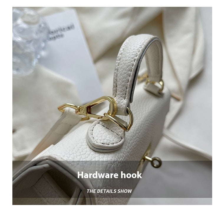 Lock Buckle Handbag Upgraded Texture Single Shoulder Crossbody Bag Simple Platinum Bag