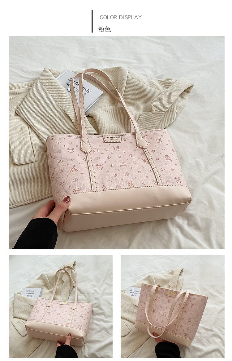 Large Capacity Commuter Bag. Fashionable Single Shoulder Underarm Bag. Casual Tote Bag