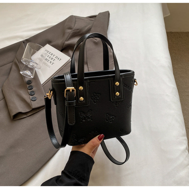French Niche Fashion Handbag High-Quality Texture Crossbody Bag Casual Versatile Bucket Bag