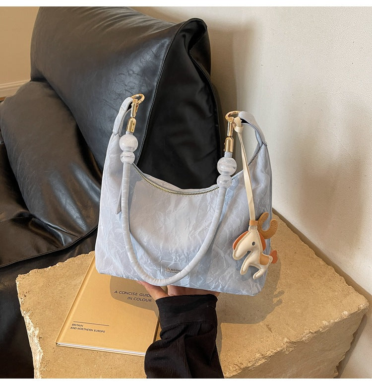 High-end Light Luxury Niche Bag. Fashionable Korean Version Large Capacity Commuter Crossbody Dumpling Underarm Bag