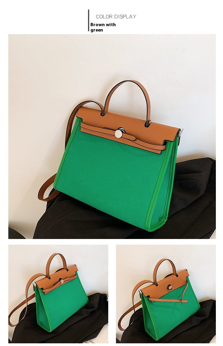 Fashion Tote Bag New Canvas Women's Bag Retro Briefcase Handbag Shoulder Crossbody Bag