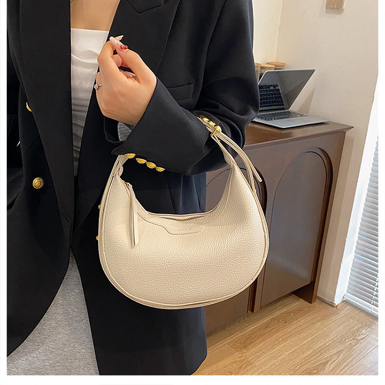 Unique Handbag Versatile Shoulder Crossbody Underarm Bag Casual Fashion Crescent Bag