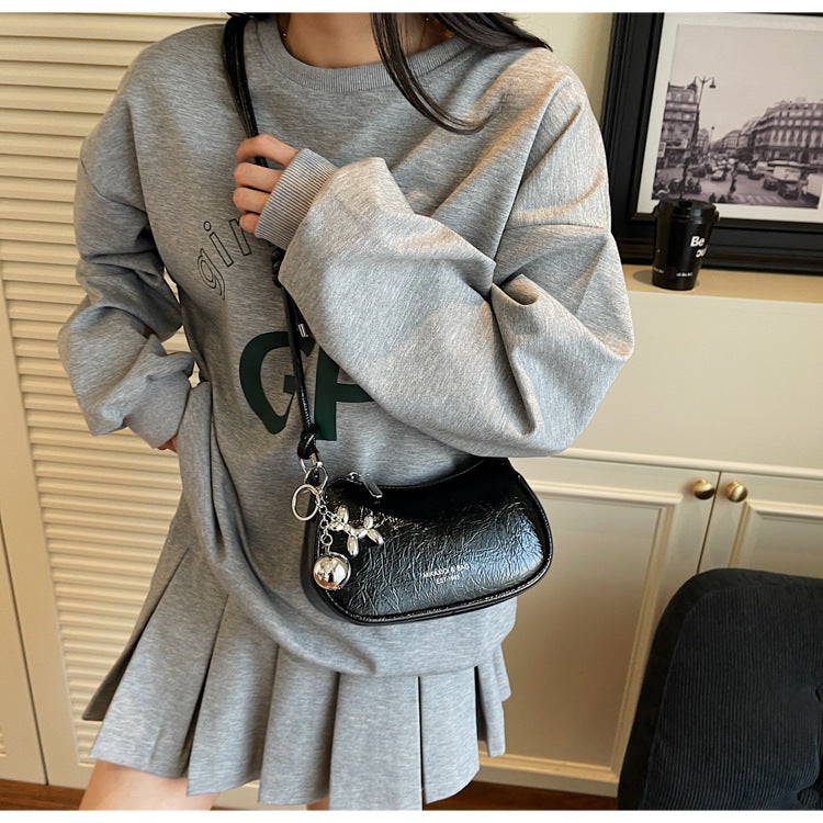 Trendy Popular Niche Underarm Bag. Stylish Versatile Crossbody Bag Super Popular Solid Color Shoulder Bag