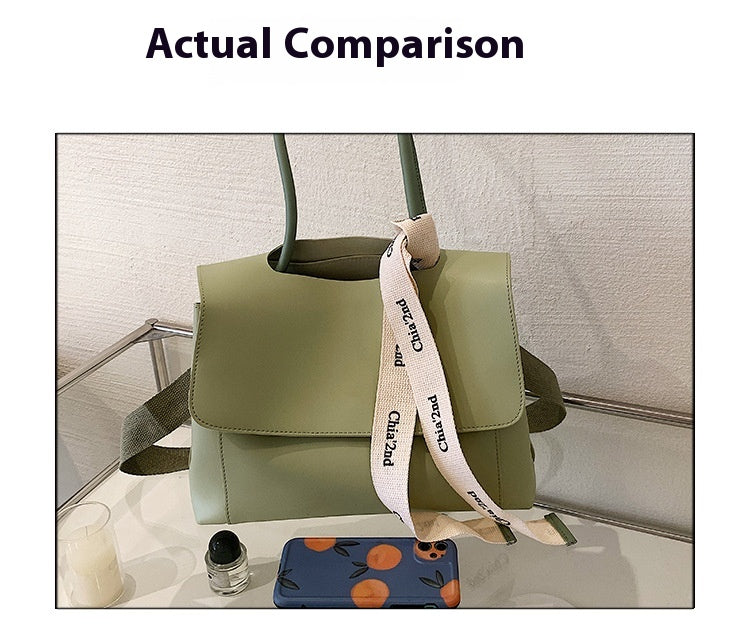 Fashion Bag Large Capacity Solid Color Textured Handbag New Stylish Crossbody Tote Bag