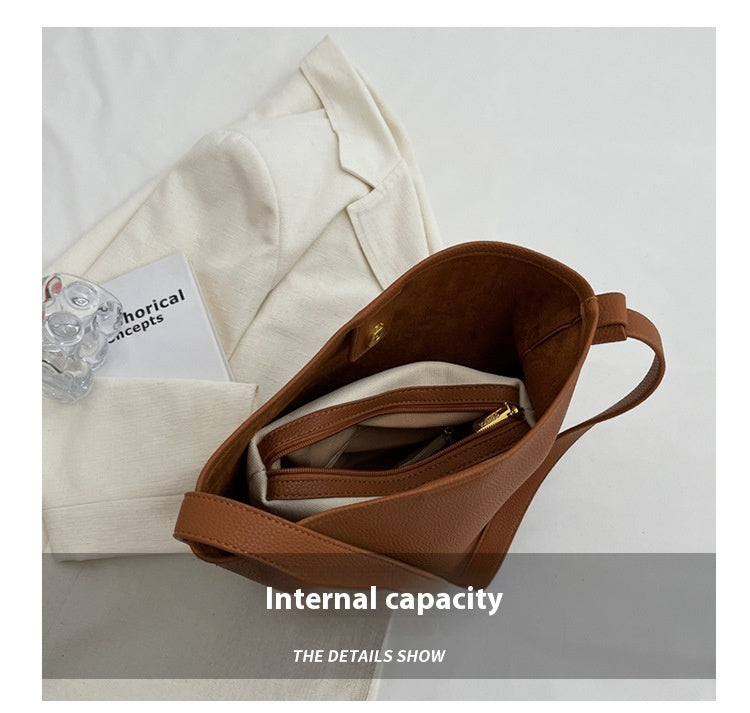 This Year's Trend Retro Small Bag New Women's Bag High-End Crossbody Bag Niche Design Super Popular Bucket Bag